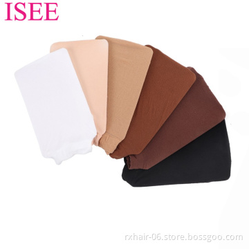 ISEE Adjustable Wig Caps for Making Wigs,Glueless Swiss Lace Brown Black Braid Wig Cap